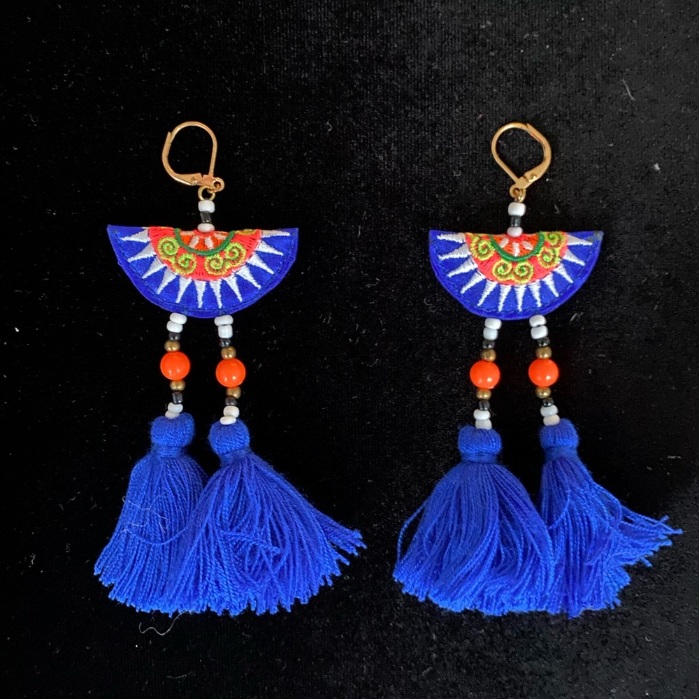 Shashi Camille Earrings, Blue